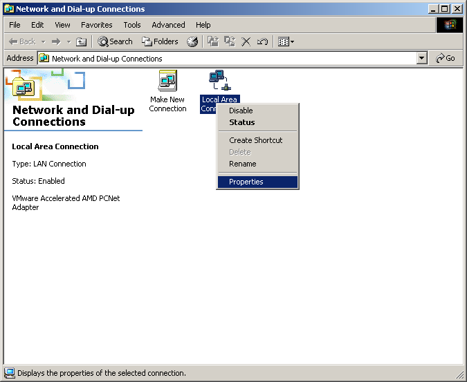 Acrylic DNS Proxy Windows 2000 Configuration, Step 1