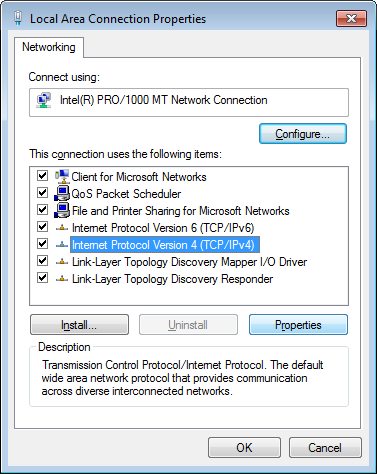 Acrylic DNS Proxy Windows 7 Configuration, Step 4