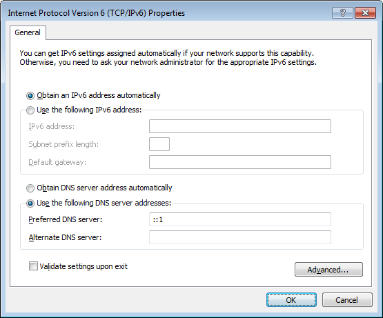 Acrylic DNS Proxy Windows 7 Configuration, Step 7