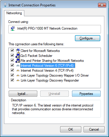 Acrylic DNS Proxy Windows Vista Configuration, Step 6